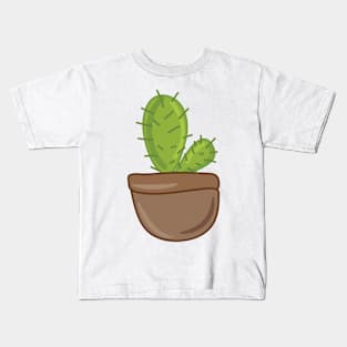 Cute Cactus Pot Kids T-Shirt